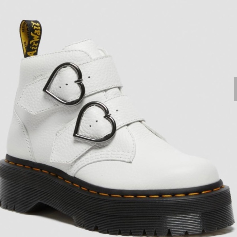 DEVON HEART LEATHER PLATFORM BOOTS